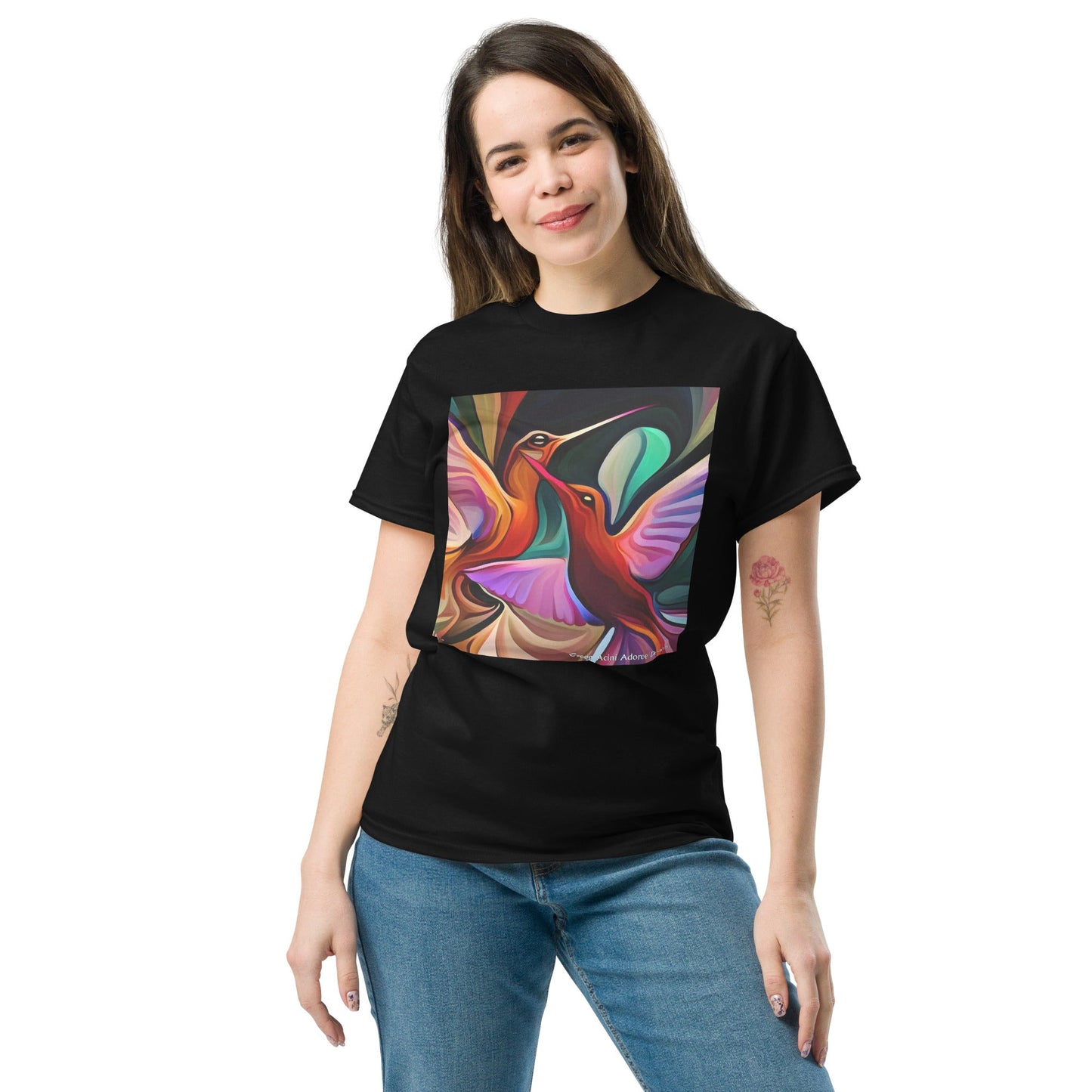 Okee Hummingbirds Unisex classic tee by Gregg Acini Adoree Designs - Gregg Acini Adoree Designs - Tee Shirt