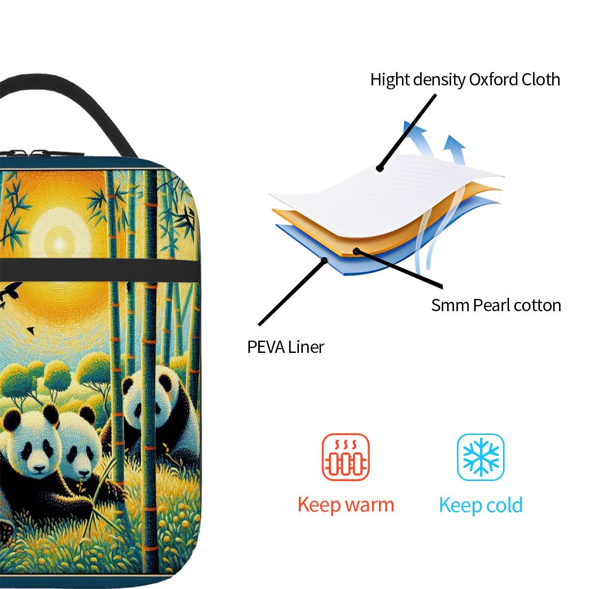 Panda Family Lunch Bag - Gregg Acini Adoree Designs - Lunch Bag