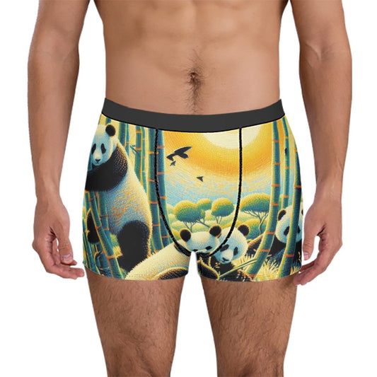 Panda Family Men's Boxer Briefs - Gregg Acini Adoree Designs - Men's Pants