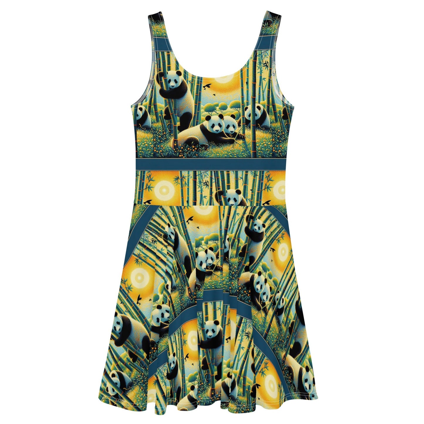 Panda Family Skater Dress - Gregg Acini Adoree Designs - Dress