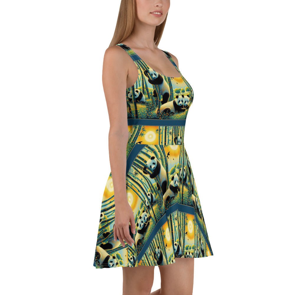 Panda Family Skater Dress - Gregg Acini Adoree Designs - Dress