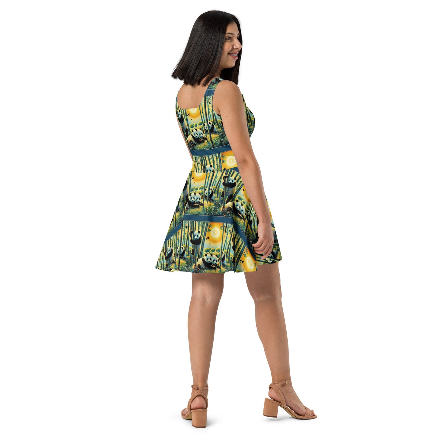 Panda Family Skater Dress - Gregg Acini Adoree Designs - Dress