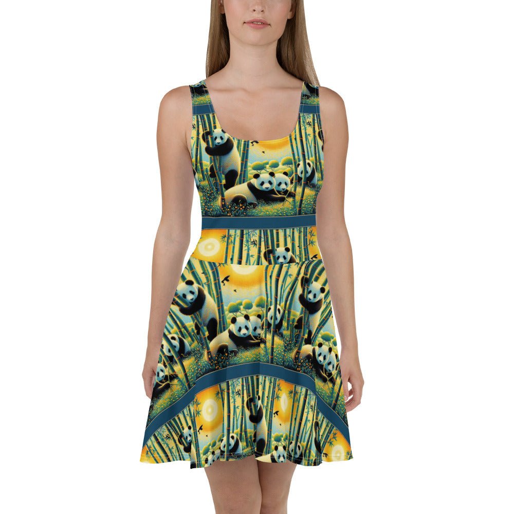 Panda Family Skater Dress - Gregg Acini Adoree Designs - Dress