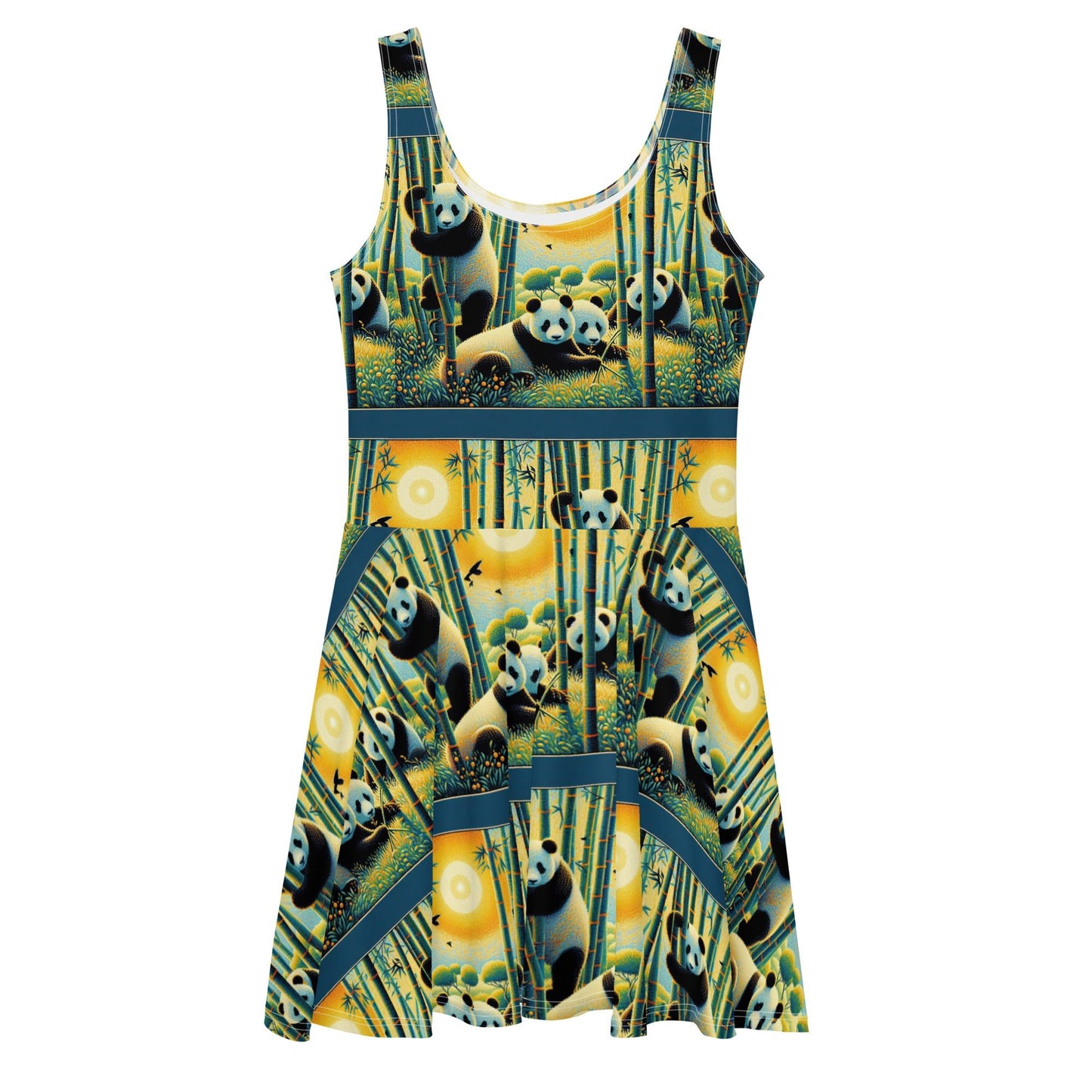 Panda Family Skater Dress - Gregg Acini Adoree Designs - Dress