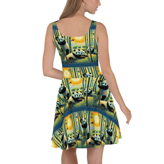 Panda Family Skater Dress - Gregg Acini Adoree Designs - Dress