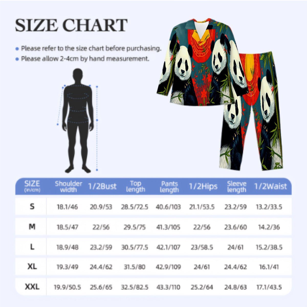 Panda Sunset Long Sleeved Pajamas for Men Set - Gregg Acini Adoree Designs - Men's Pajamas