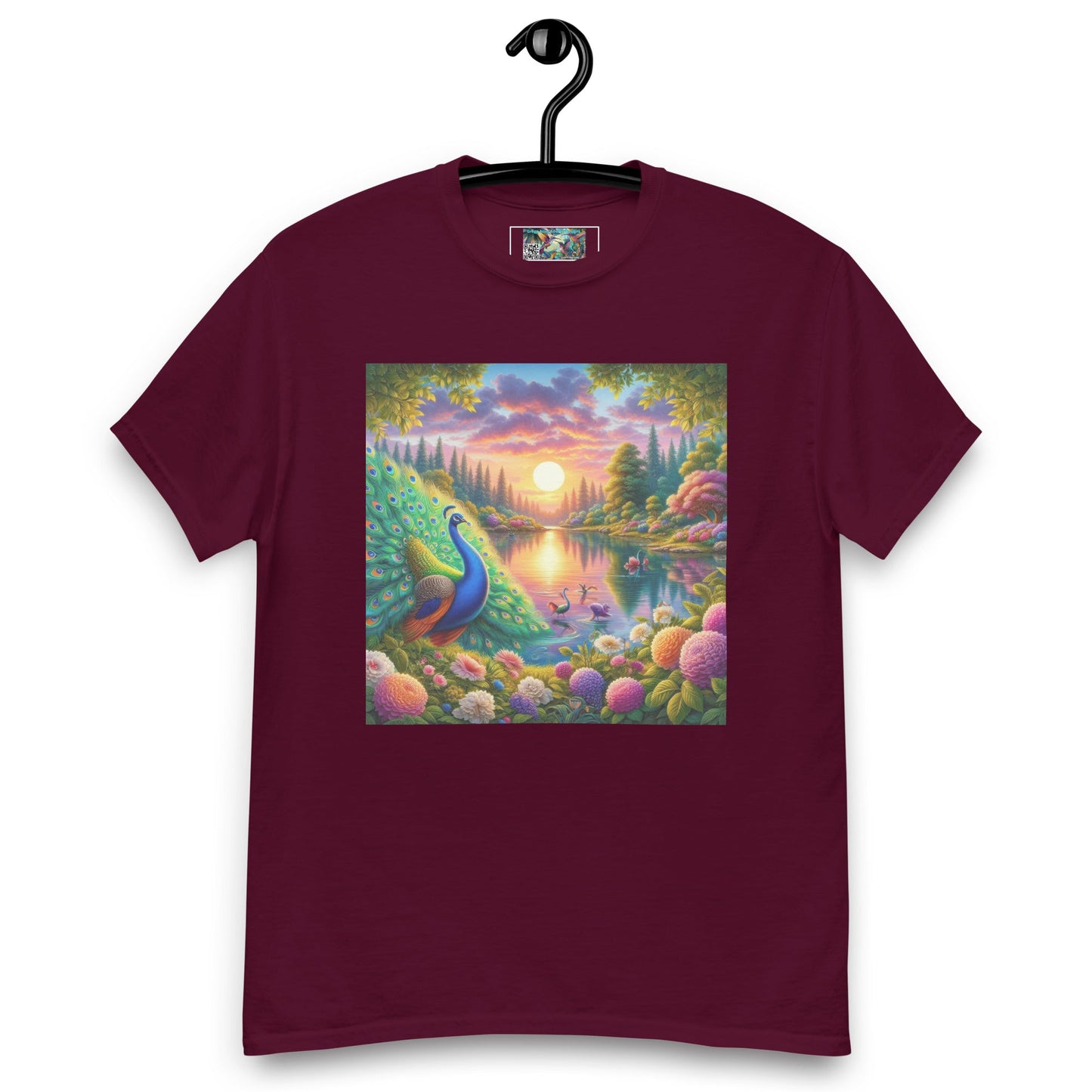 Peacock Sunset Unisex classic tee - Gregg Acini Adoree Designs - T-Shirt