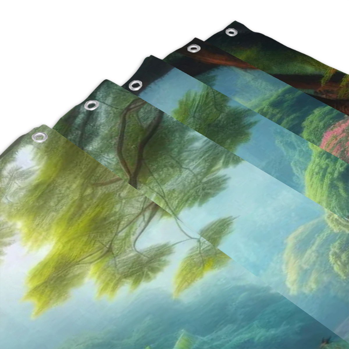 Peacock with Rhododendron Shower Curtain - Gregg Acini Adoree Designs - shower curtain