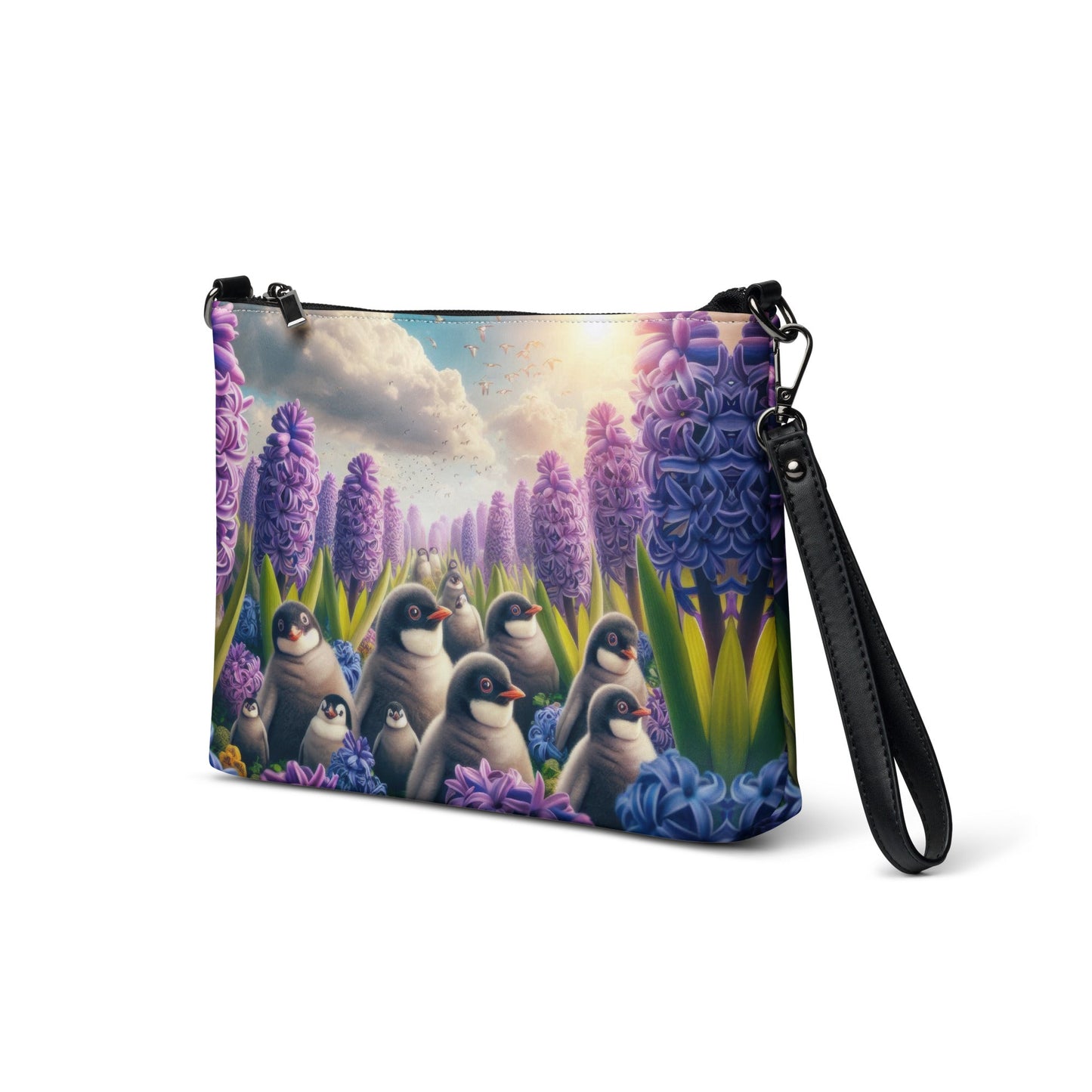 Penguins and Hyacinths Crossbody bag - Gregg Acini Adoree Designs - Handbag