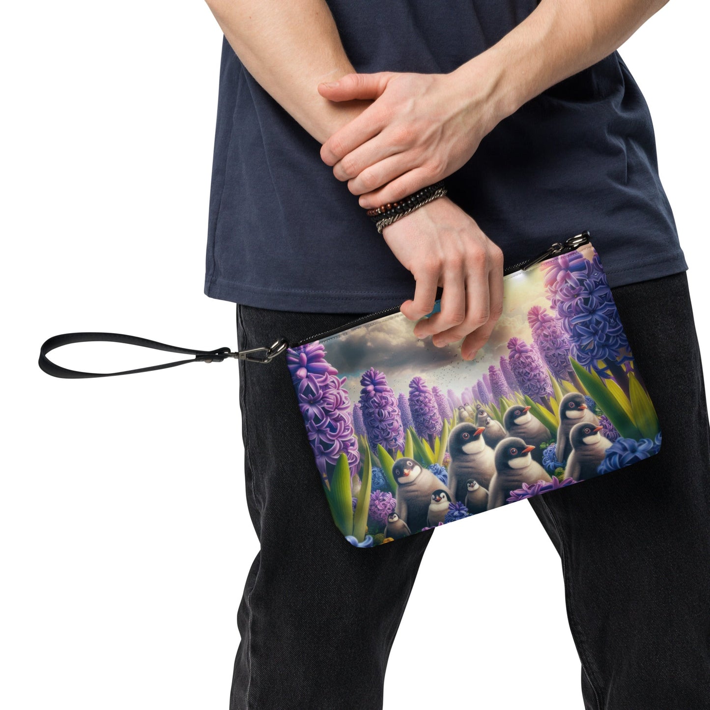 Penguins and Hyacinths Crossbody bag - Gregg Acini Adoree Designs - Handbag