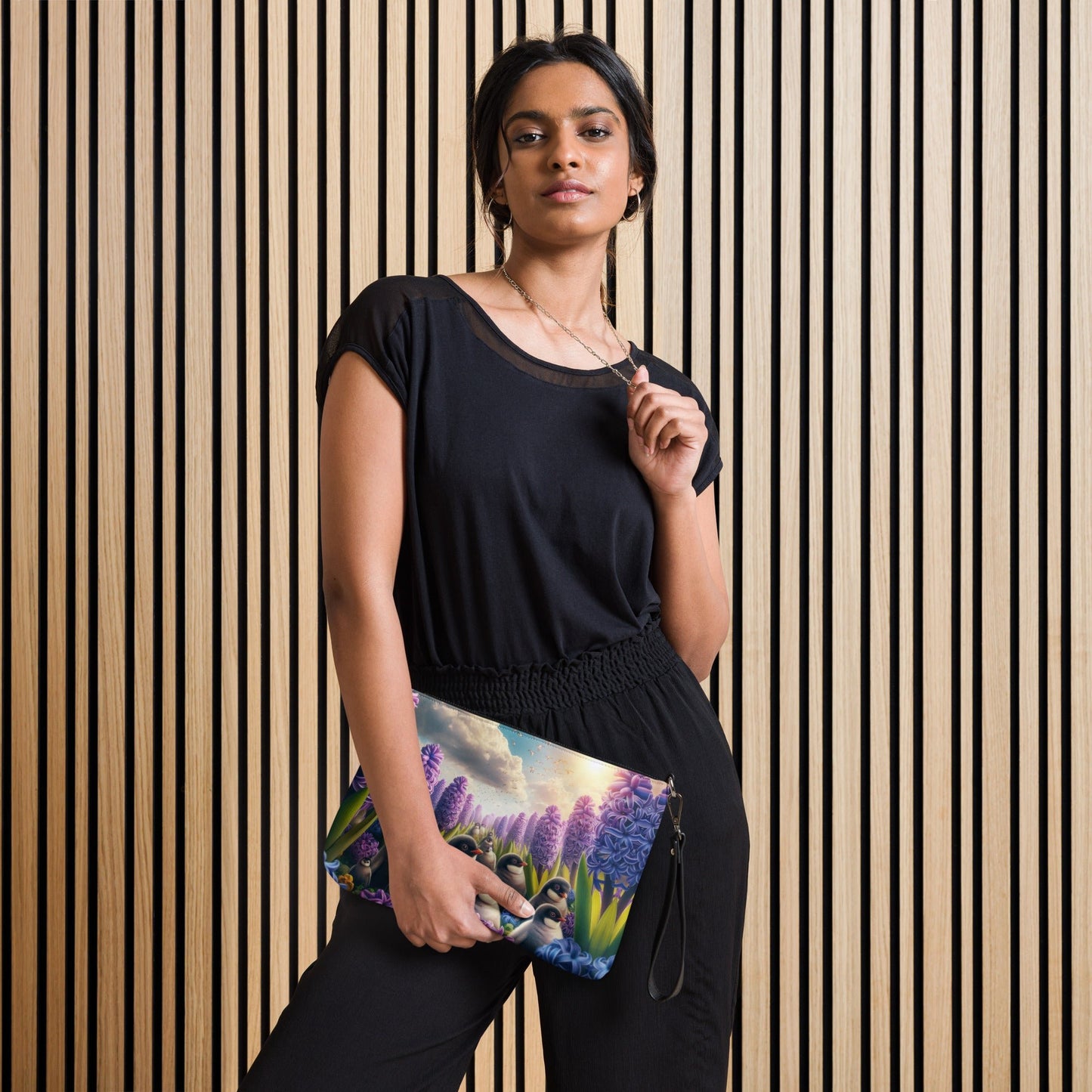 Penguins and Hyacinths Crossbody bag - Gregg Acini Adoree Designs - Handbag