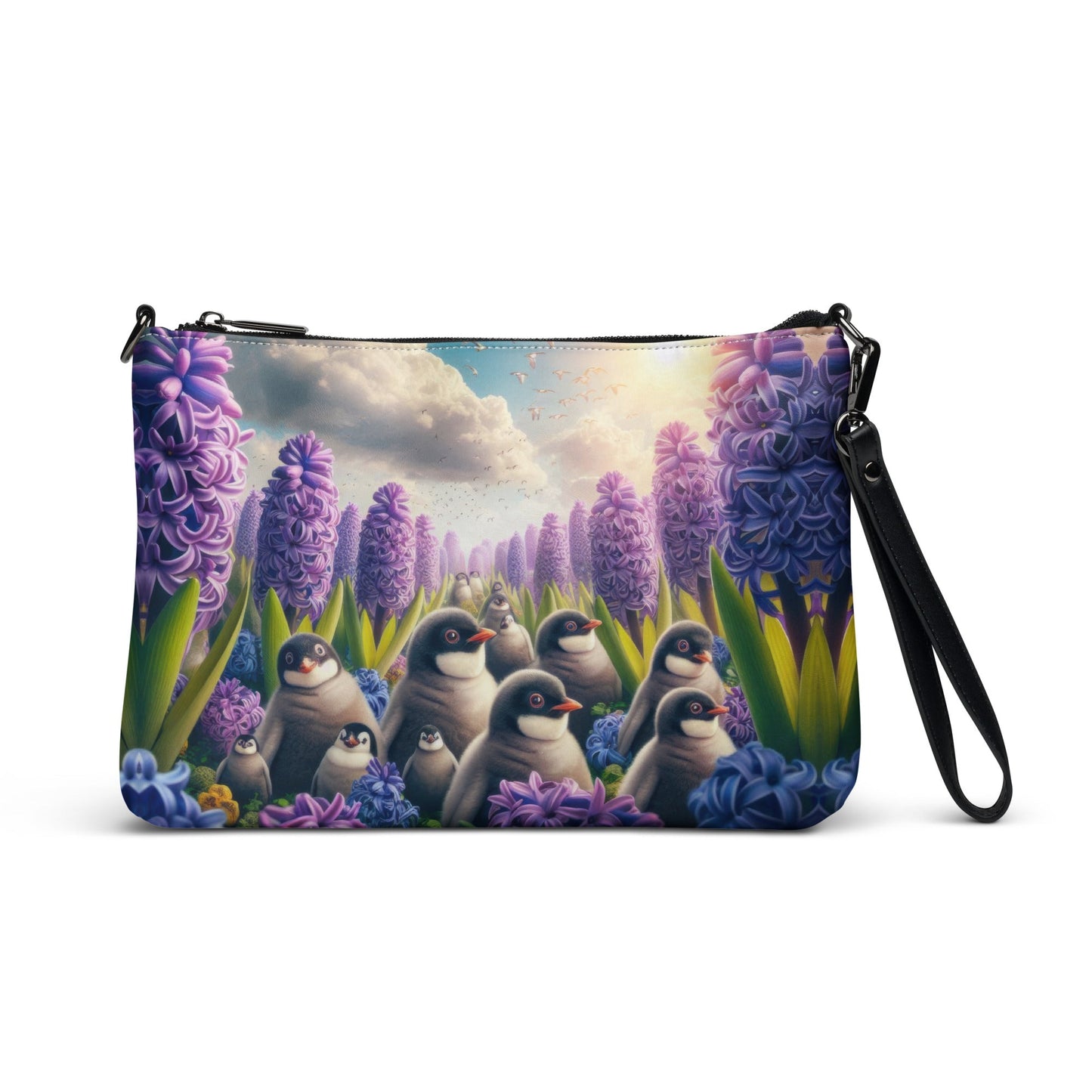 Penguins and Hyacinths Crossbody bag - Gregg Acini Adoree Designs - Handbag
