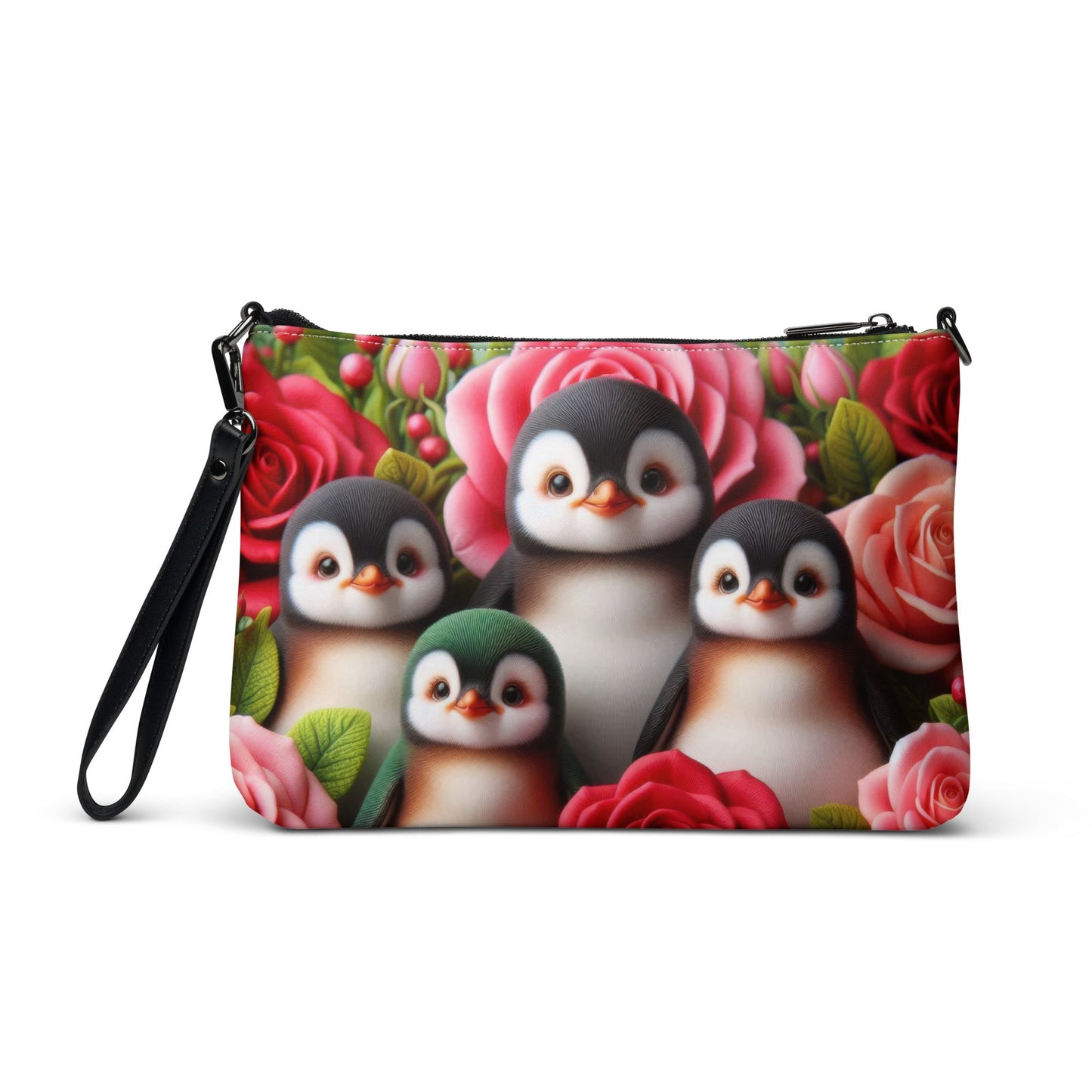 Penguins and Roses Crossbody bag - Gregg Acini Adoree Designs - Handbag