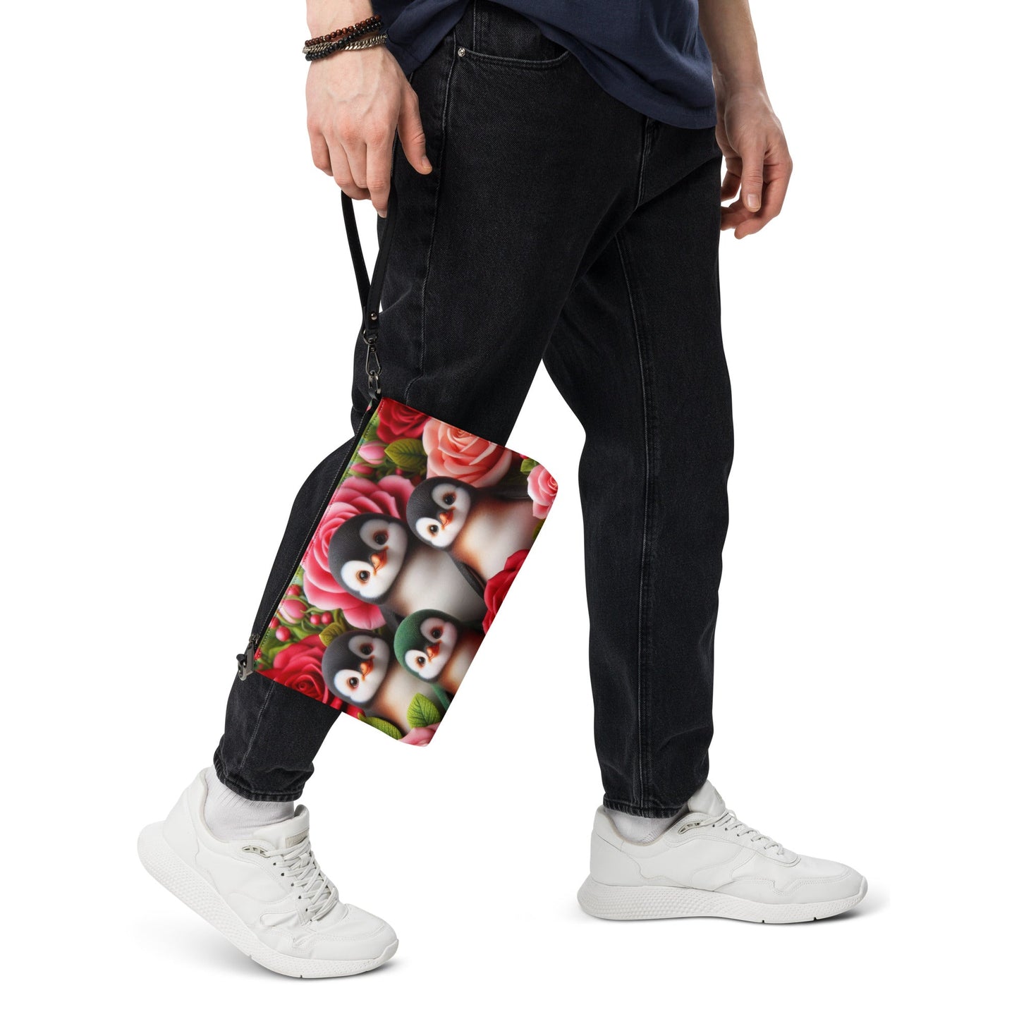 Penguins and Roses Crossbody bag - Gregg Acini Adoree Designs - Handbag