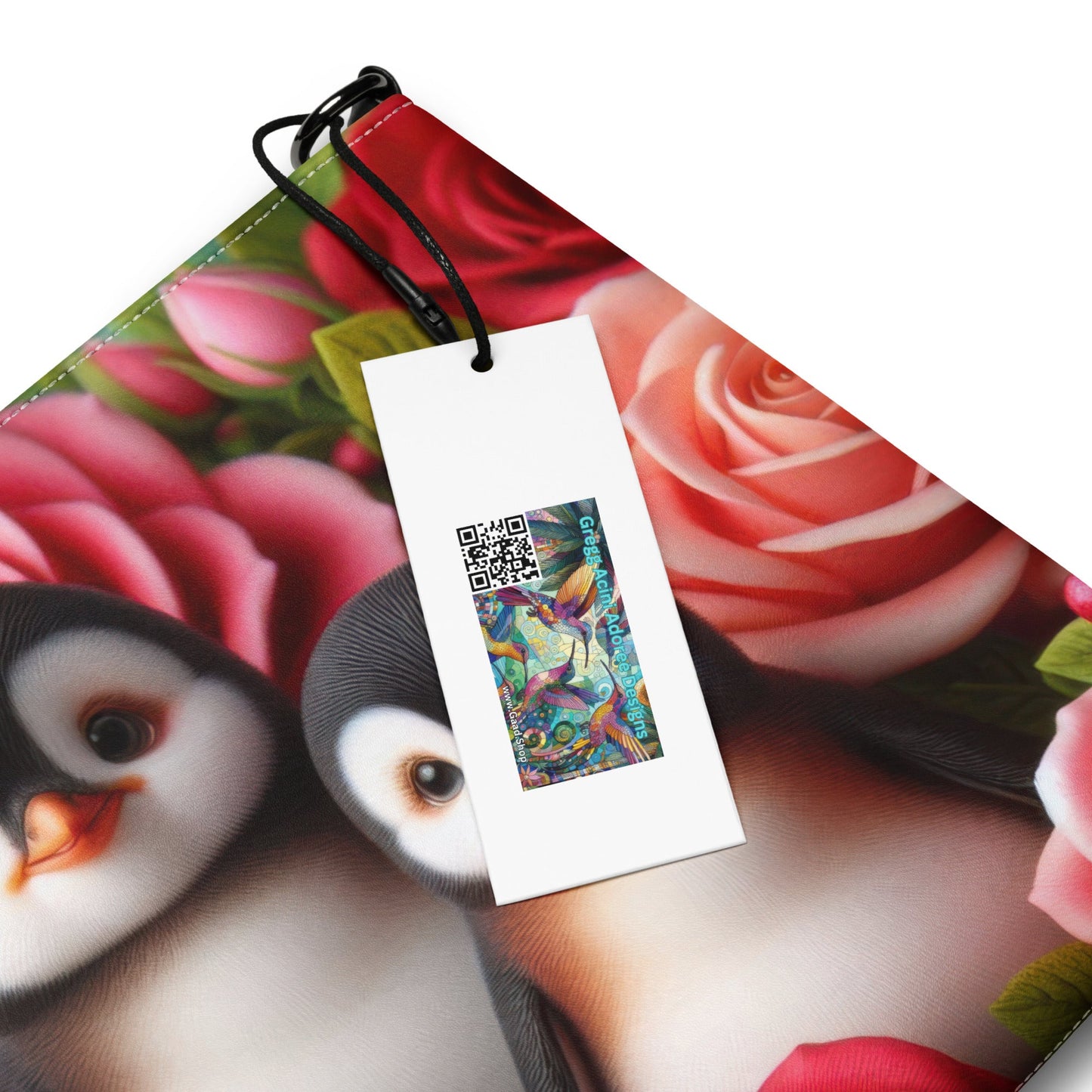 Penguins and Roses Crossbody bag - Gregg Acini Adoree Designs - Handbag