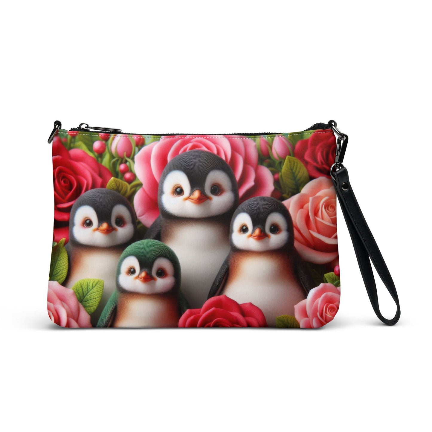 Penguins and Roses Crossbody bag - Gregg Acini Adoree Designs - Handbag