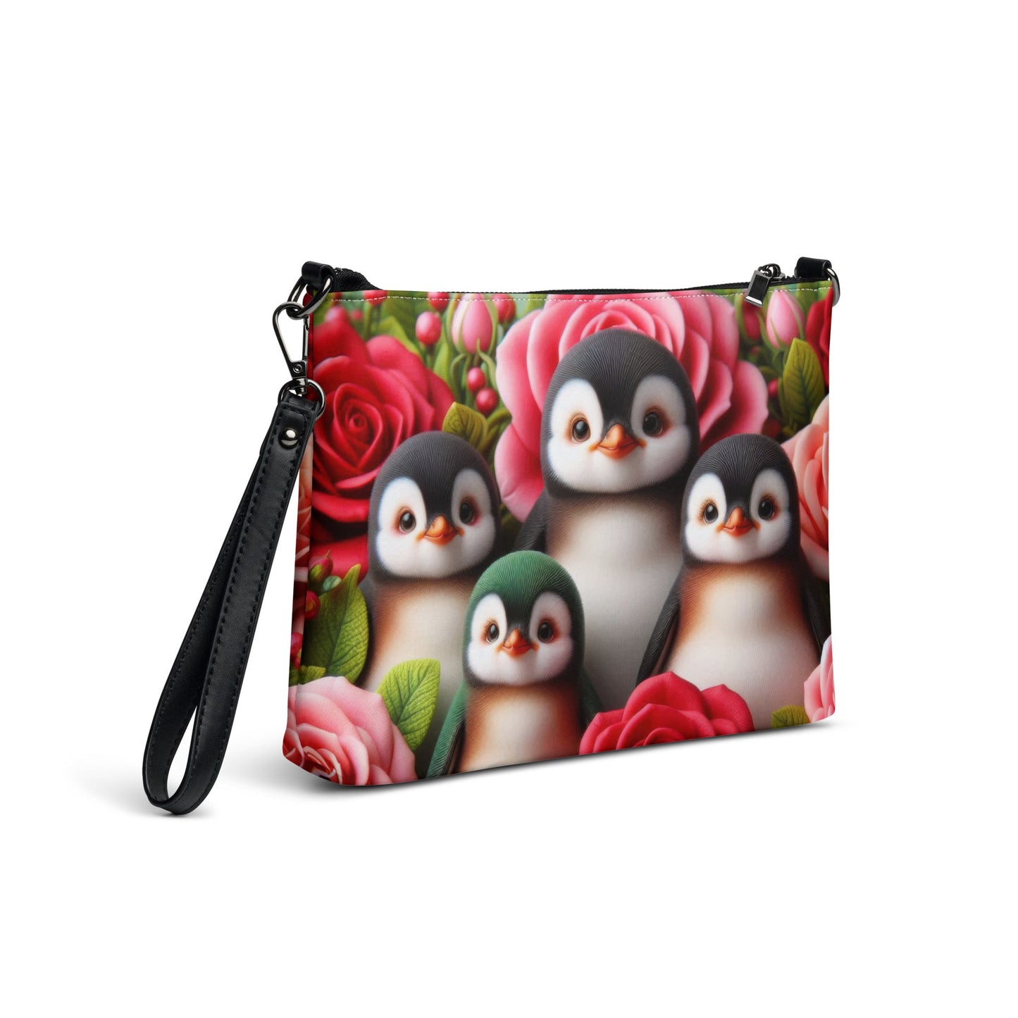 Penguins and Roses Crossbody bag - Gregg Acini Adoree Designs - Handbag