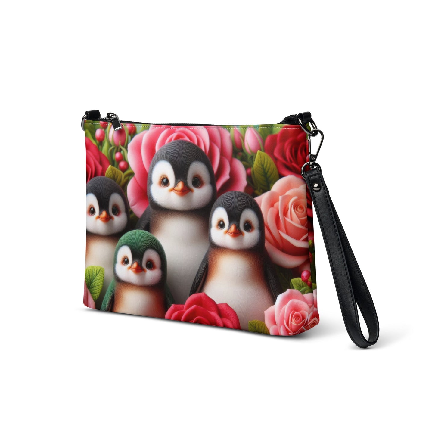 Penguins and Roses Crossbody bag - Gregg Acini Adoree Designs - Handbag