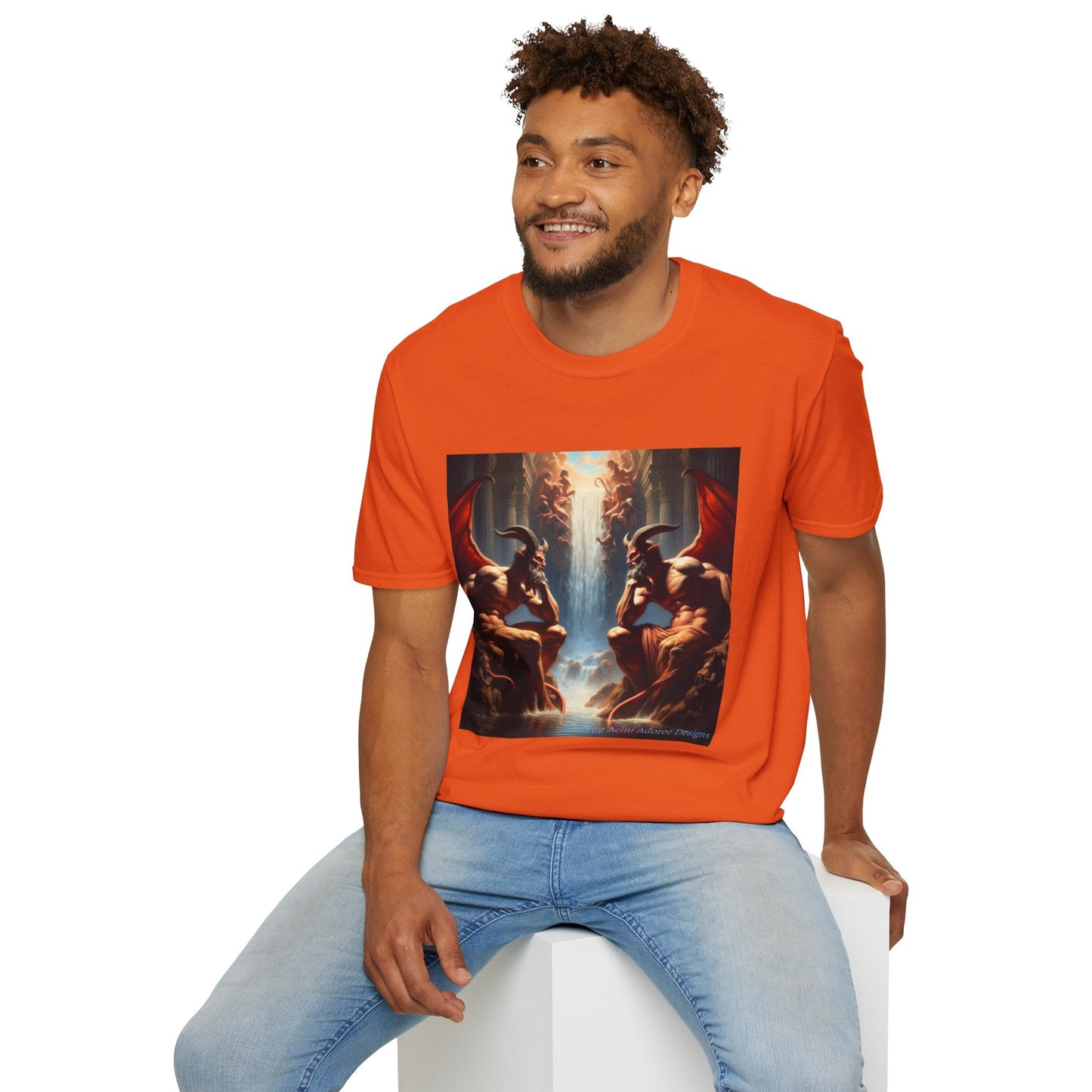 Pensive Demons Unisex T-Shirt, Gothic Style Tee, Fantasy Art Shirt, Short Sleeve - Gregg Acini Adoree Designs - T-Shirt