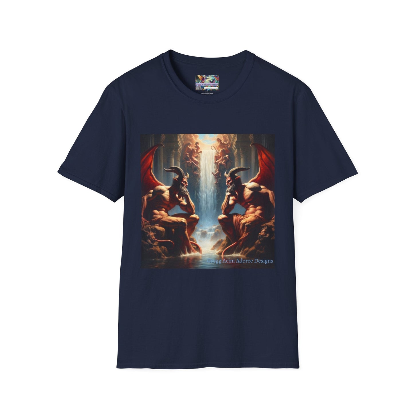 Pensive Demons Unisex T-Shirt, Gothic Style Tee, Fantasy Art Shirt, Short Sleeve - Gregg Acini Adoree Designs - T-Shirt