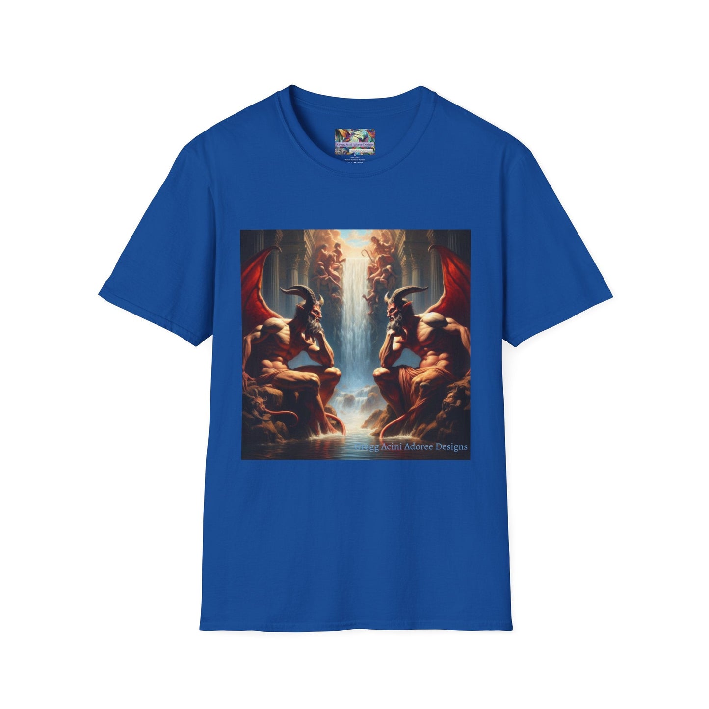 Pensive Demons Unisex T-Shirt, Gothic Style Tee, Fantasy Art Shirt, Short Sleeve - Gregg Acini Adoree Designs - T-Shirt