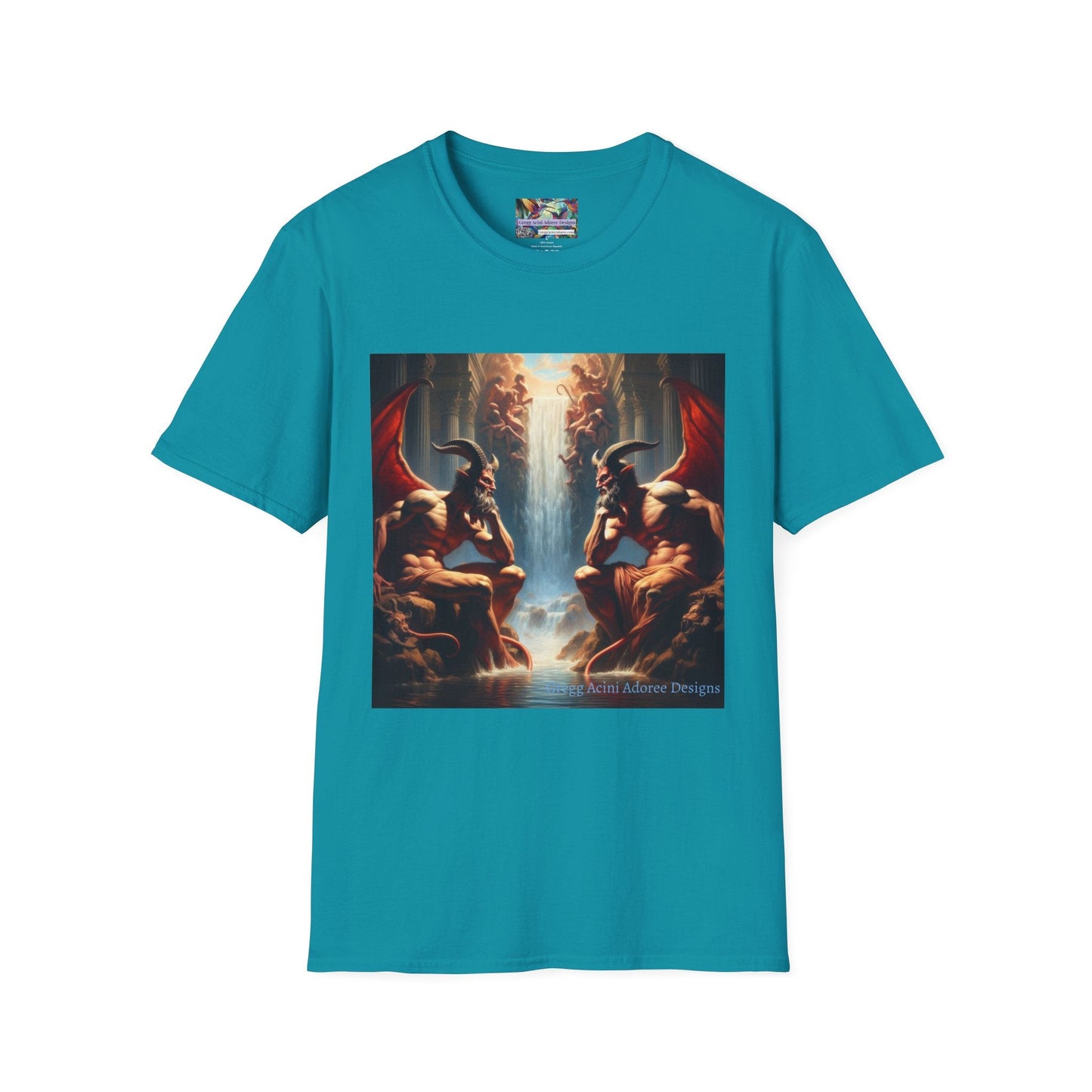 Pensive Demons Unisex T-Shirt, Gothic Style Tee, Fantasy Art Shirt, Short Sleeve - Gregg Acini Adoree Designs - T-Shirt