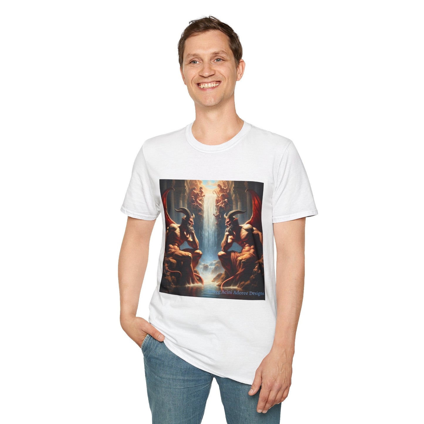 Pensive Demons Unisex T-Shirt, Gothic Style Tee, Fantasy Art Shirt, Short Sleeve - Gregg Acini Adoree Designs - T-Shirt