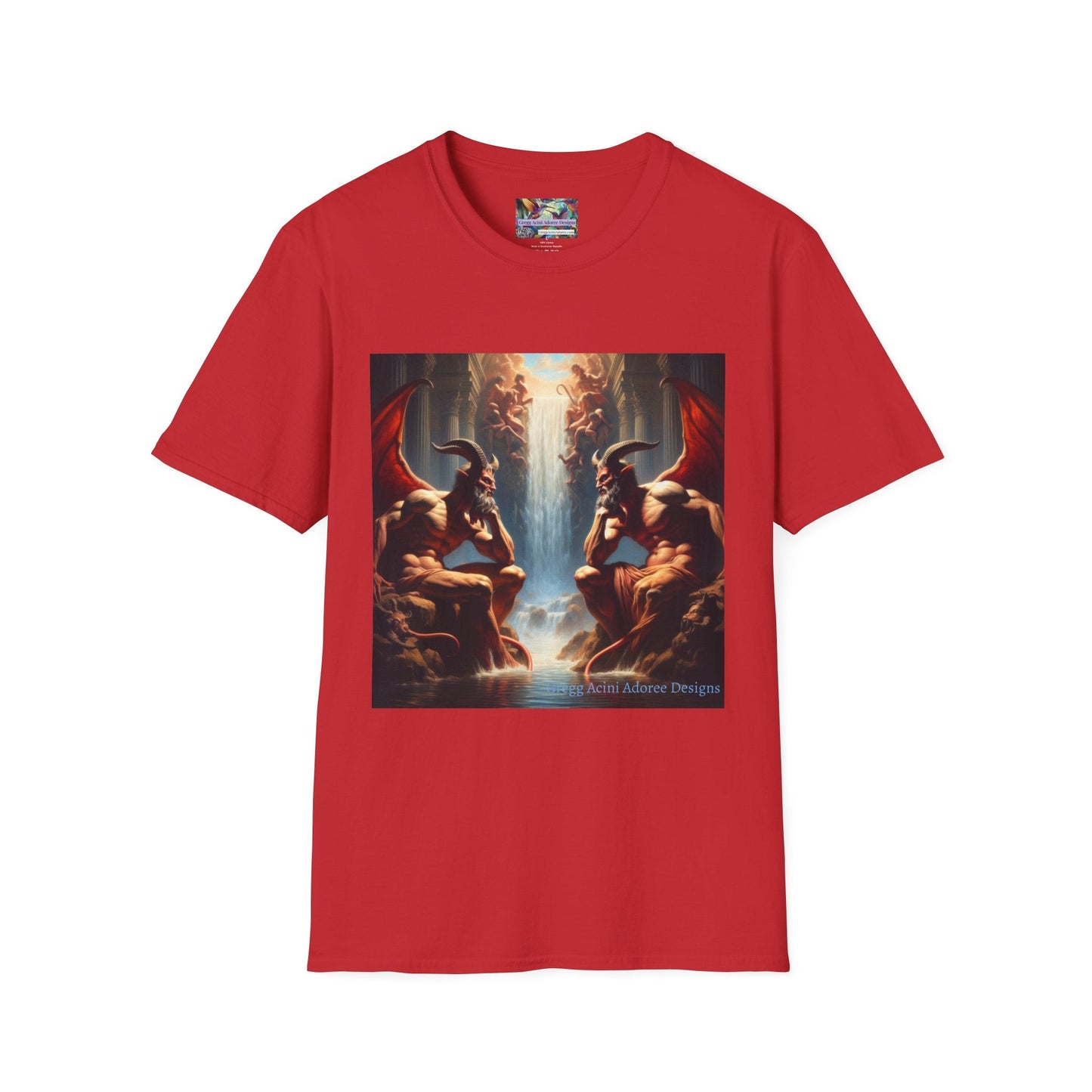 Pensive Demons Unisex T-Shirt, Gothic Style Tee, Fantasy Art Shirt, Short Sleeve - Gregg Acini Adoree Designs - T-Shirt