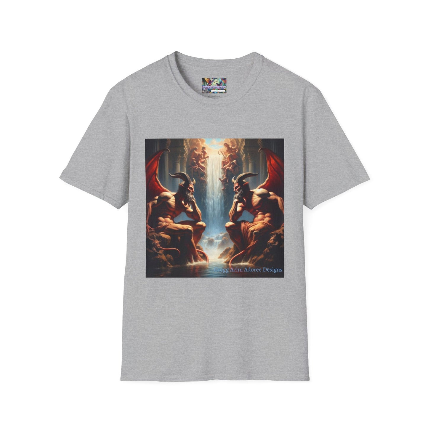 Pensive Demons Unisex T-Shirt, Gothic Style Tee, Fantasy Art Shirt, Short Sleeve - Gregg Acini Adoree Designs - T-Shirt