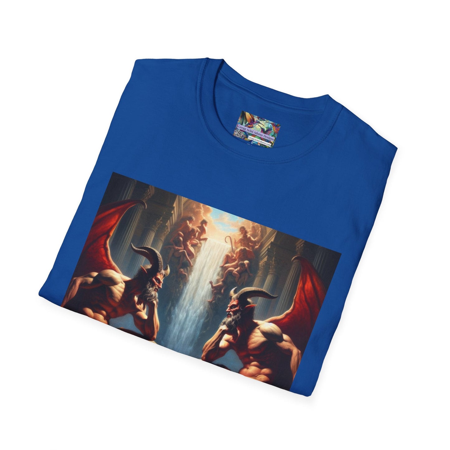 Pensive Demons Unisex T-Shirt, Gothic Style Tee, Fantasy Art Shirt, Short Sleeve - Gregg Acini Adoree Designs - T-Shirt
