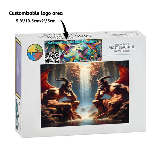 Pensive Demons Wooden Jigsaw Puzzles 1000 pcs - Gregg Acini Adoree Designs - Jigsaw Puzzle