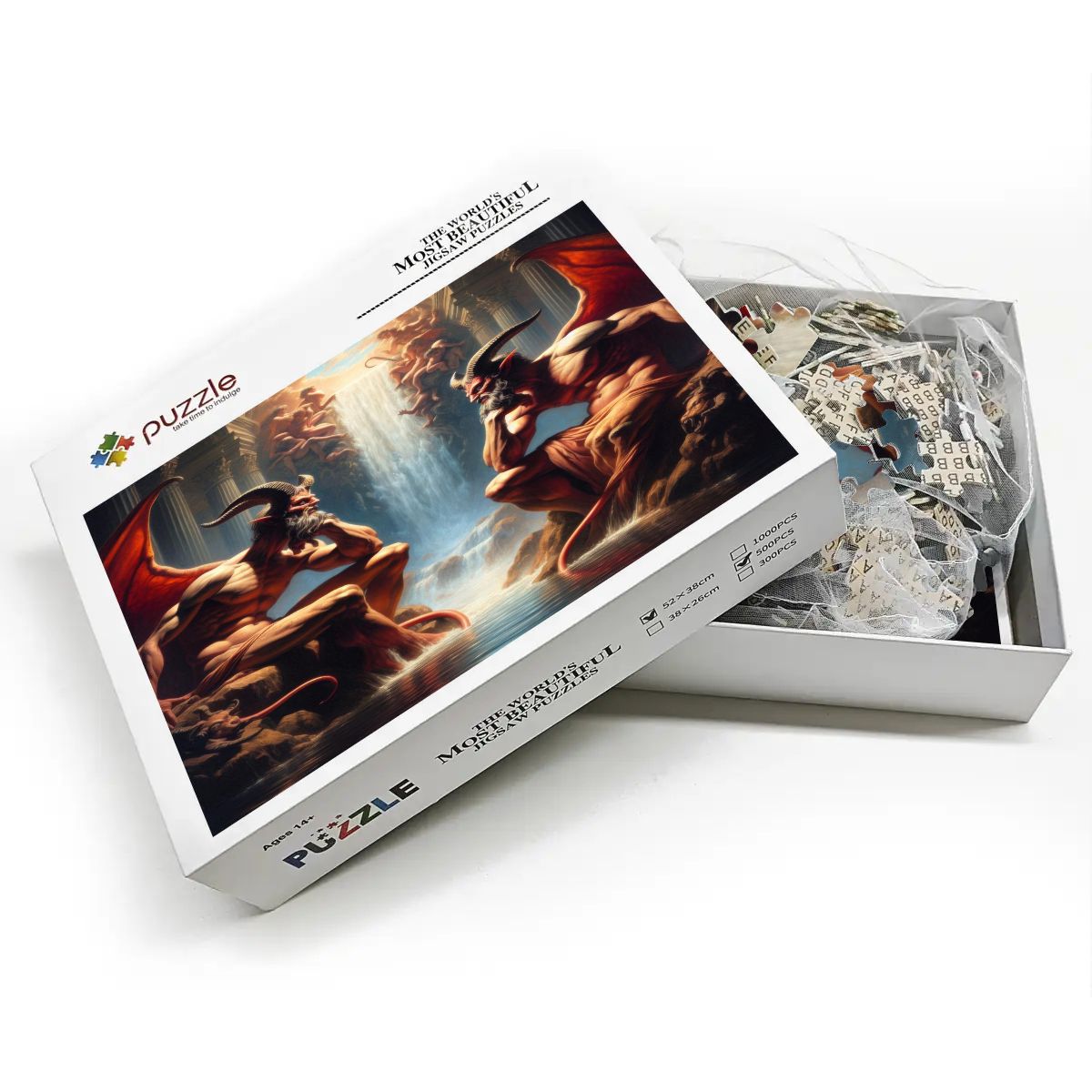 Pensive Demons Wooden Jigsaw Puzzles 500 pcs - Gregg Acini Adoree Designs - Jigsaw Puzzle