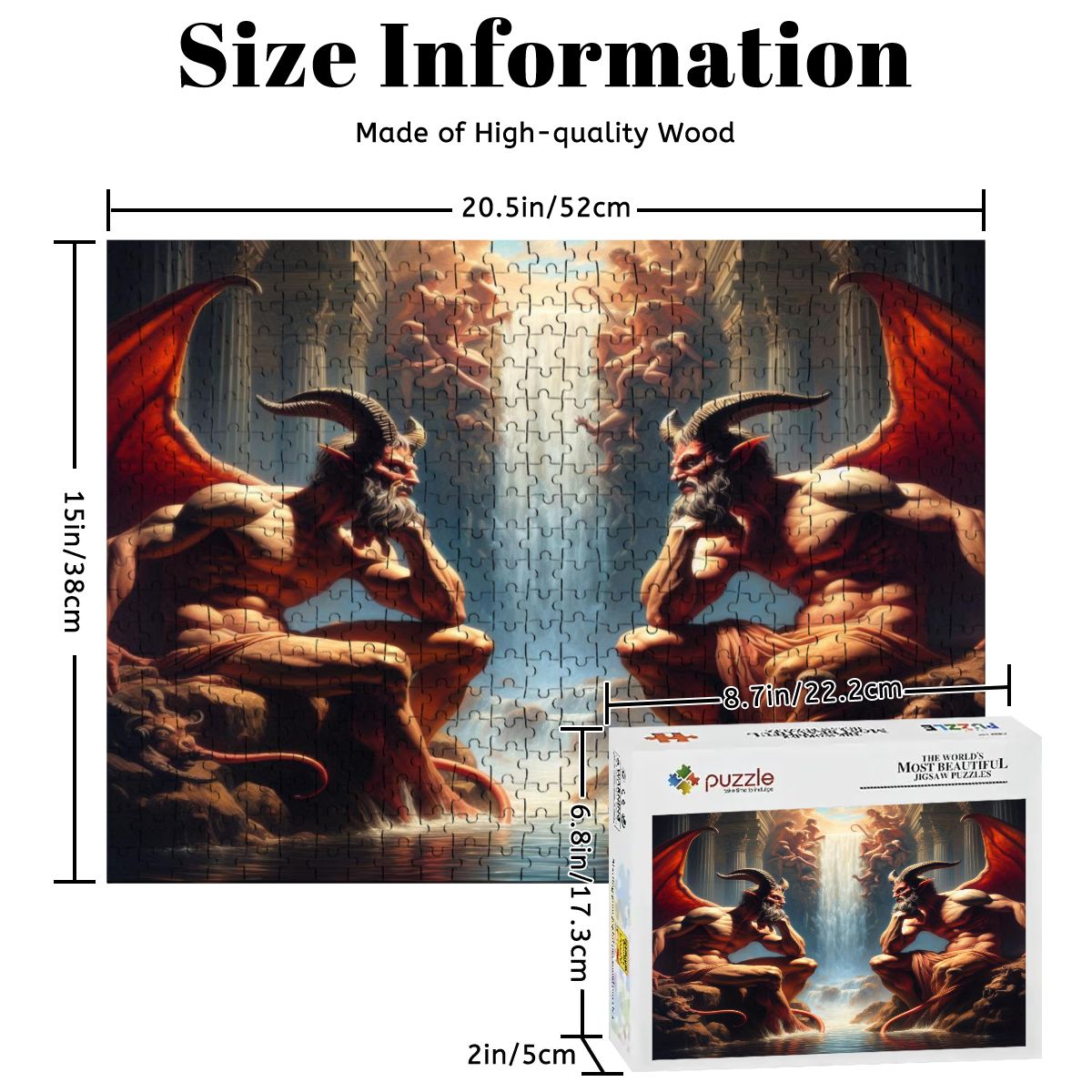 Pensive Demons Wooden Jigsaw Puzzles 500 pcs - Gregg Acini Adoree Designs - Jigsaw Puzzle