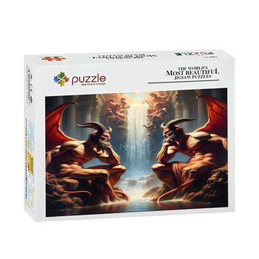 Pensive Demons Wooden Jigsaw Puzzles 500 pcs - Gregg Acini Adoree Designs - Jigsaw Puzzle