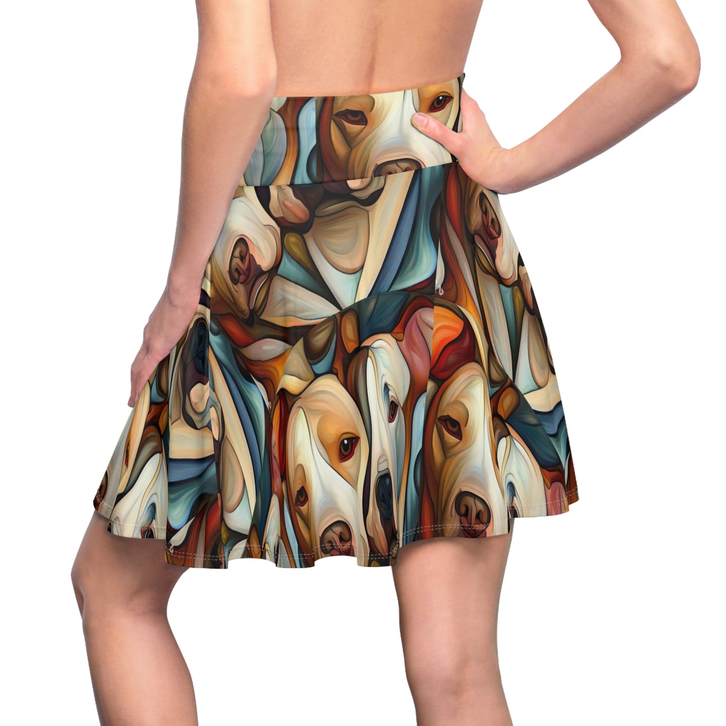 Pibbles2 Women's Skater Skirt - Dog - Inspired Fashion - Gregg Acini Adoree Designs - Skirt