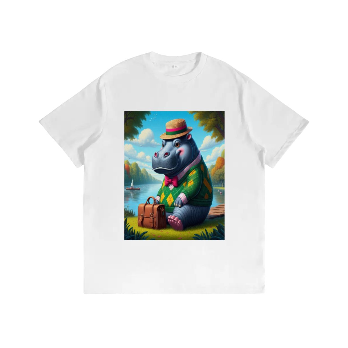 PreppopoThomas with Briefcase - Gildan 5000 Unisex Cotton Tee - Gregg Acini Adoree Designs - T-Shirt