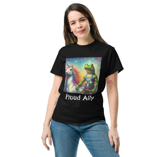 Proud Ally Frog and Unicorn Unisex classic tee - Gregg Acini Adoree Designs - T-Shirt