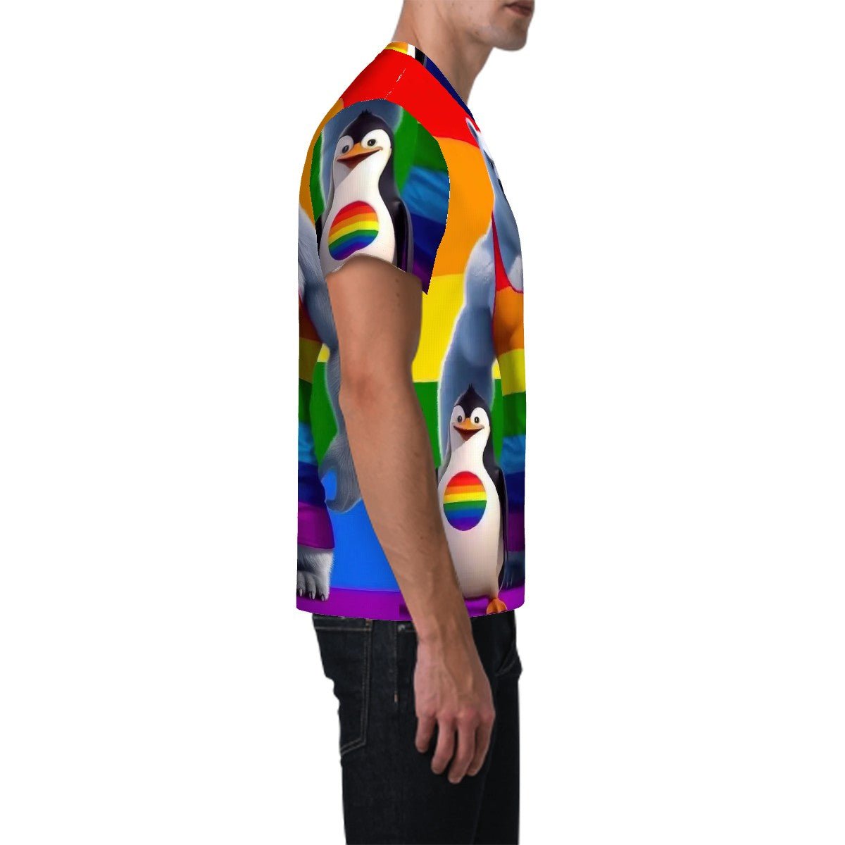 Proud Bear and Penguin Short - Sleeve T-Shirt - Gregg Acini Adoree Designs - T-shirts