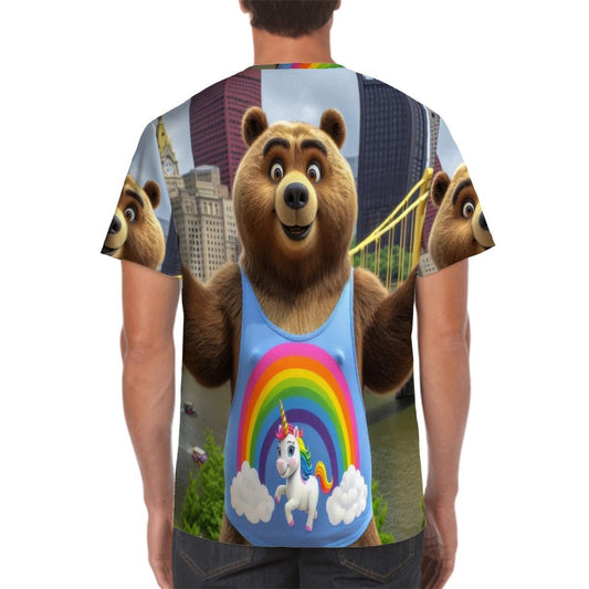 Proud Bear in the City Short - Sleeve T-Shirt - Gregg Acini Adoree Designs - T-shirts