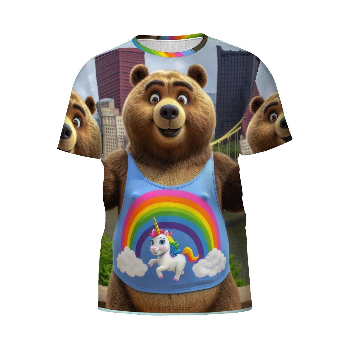 Proud Bear in the City Short - Sleeve T-Shirt - Gregg Acini Adoree Designs - T-shirts