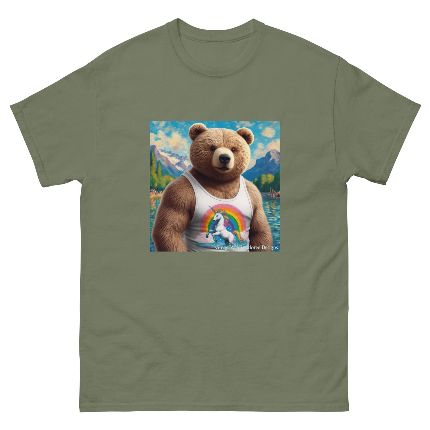 Proud Bear1 Unisex classic tee by Gregg Acini Adoree Designs - Gregg Acini Adoree Designs - Tee Shirt