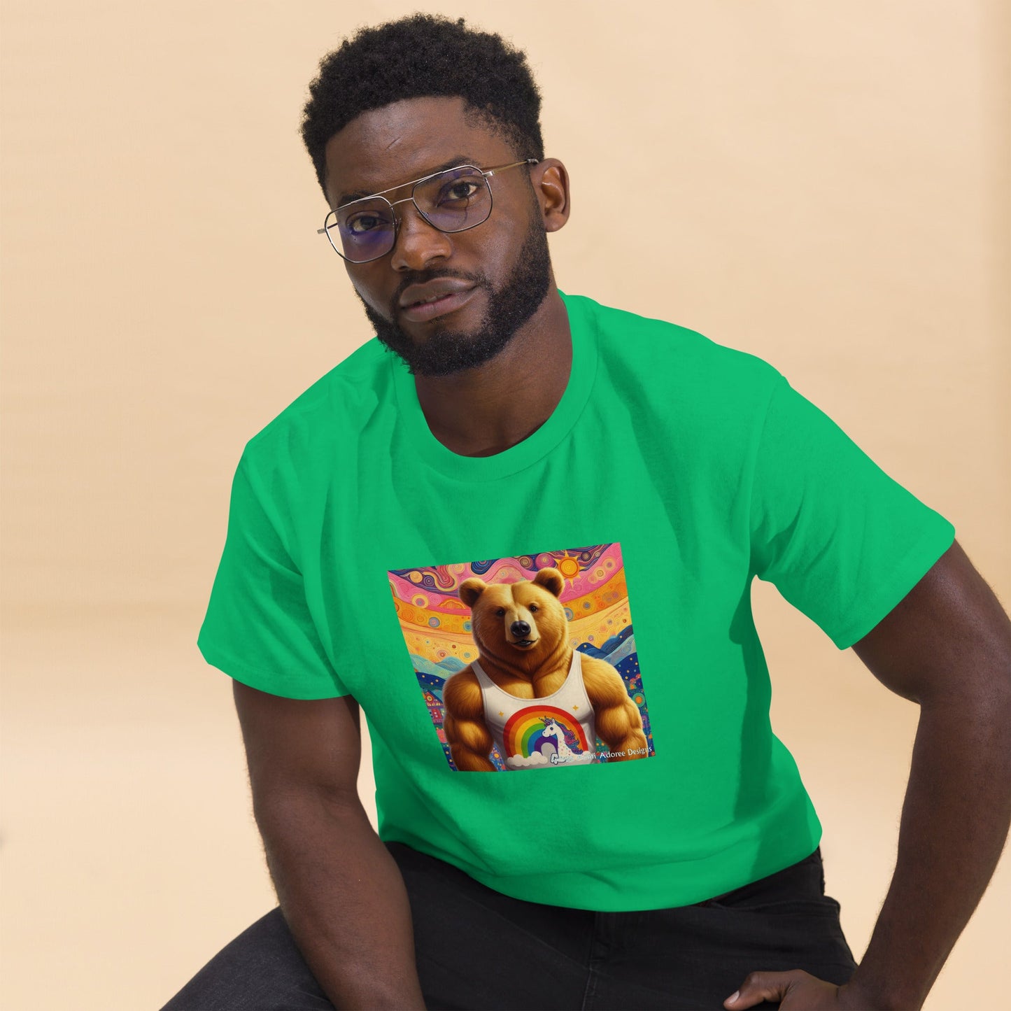 Proud Bear2 Unisex classic tee by Gregg Acini Adoree Designs - Gregg Acini Adoree Designs - Tee Shirt