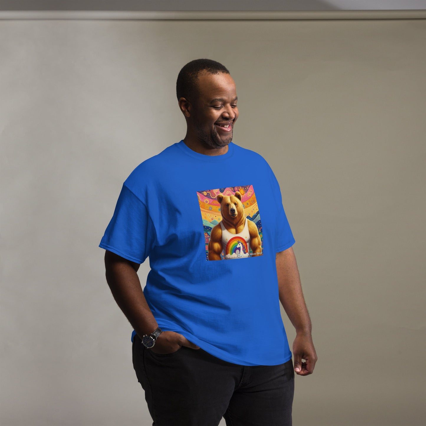 Proud Bear2 Unisex classic tee by Gregg Acini Adoree Designs - Gregg Acini Adoree Designs - Tee Shirt