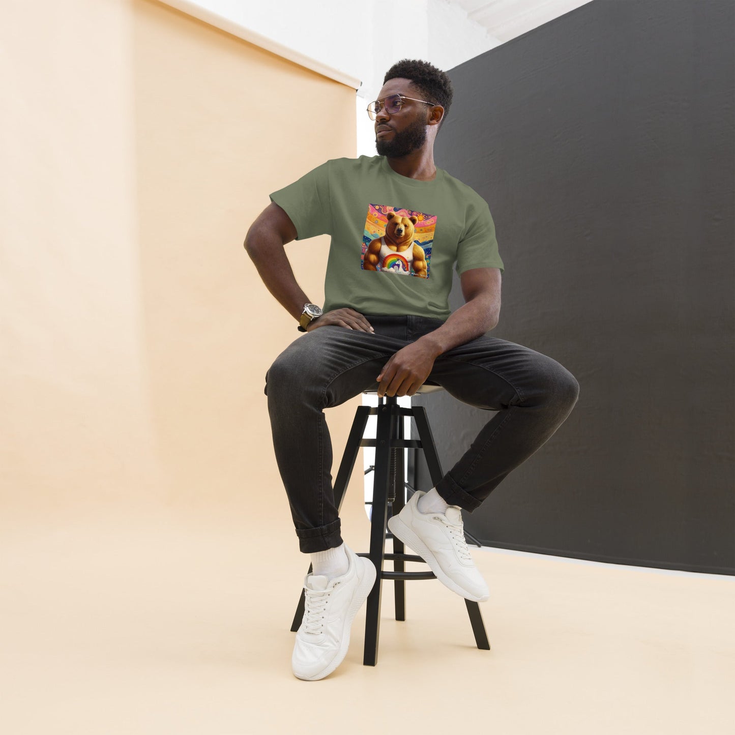 Proud Bear2 Unisex classic tee by Gregg Acini Adoree Designs - Gregg Acini Adoree Designs - Tee Shirt