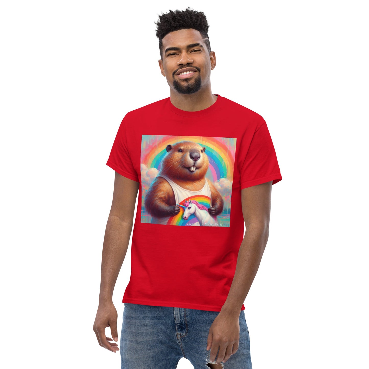 Proud Beaver1 Unisex classic tee by Gregg Acini Adoree Designs - Gregg Acini Adoree Designs - Tee Shirt