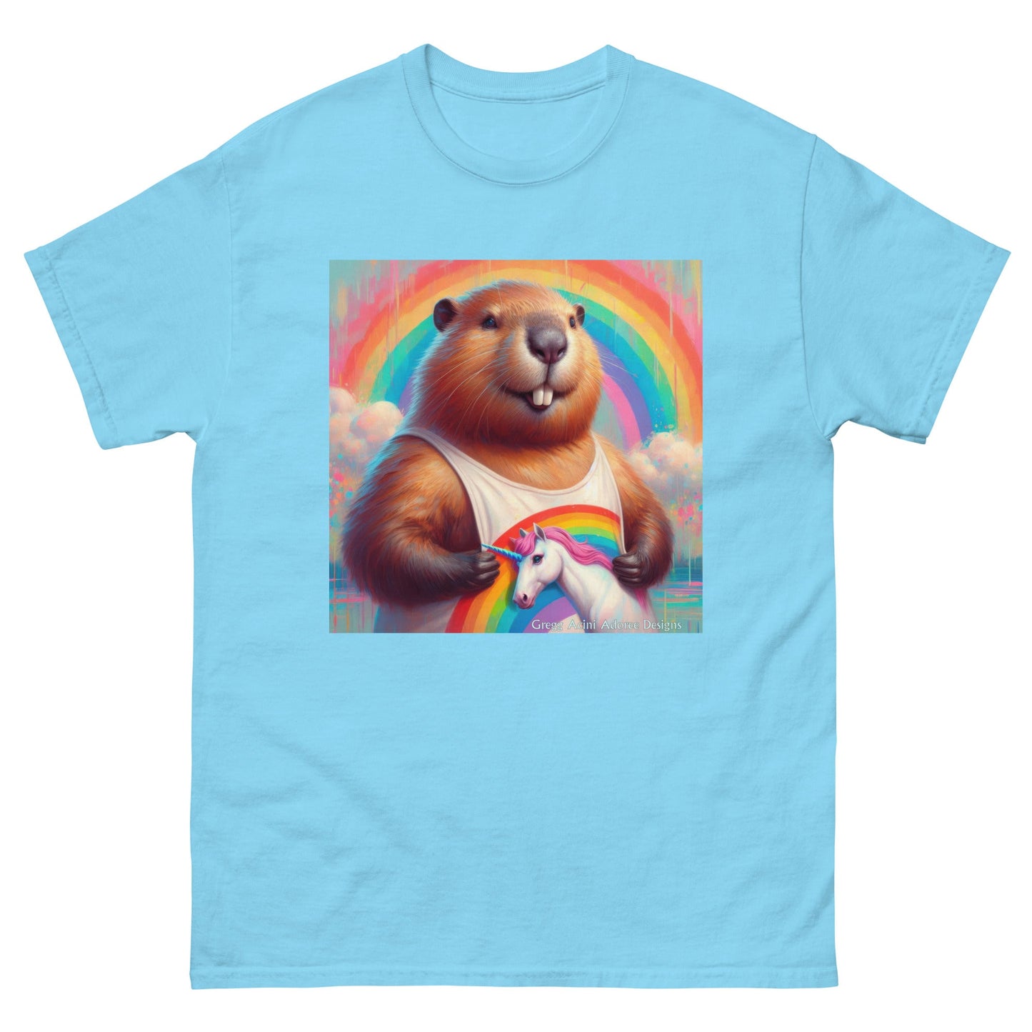 Proud Beaver1 Unisex classic tee by Gregg Acini Adoree Designs - Gregg Acini Adoree Designs - Tee Shirt