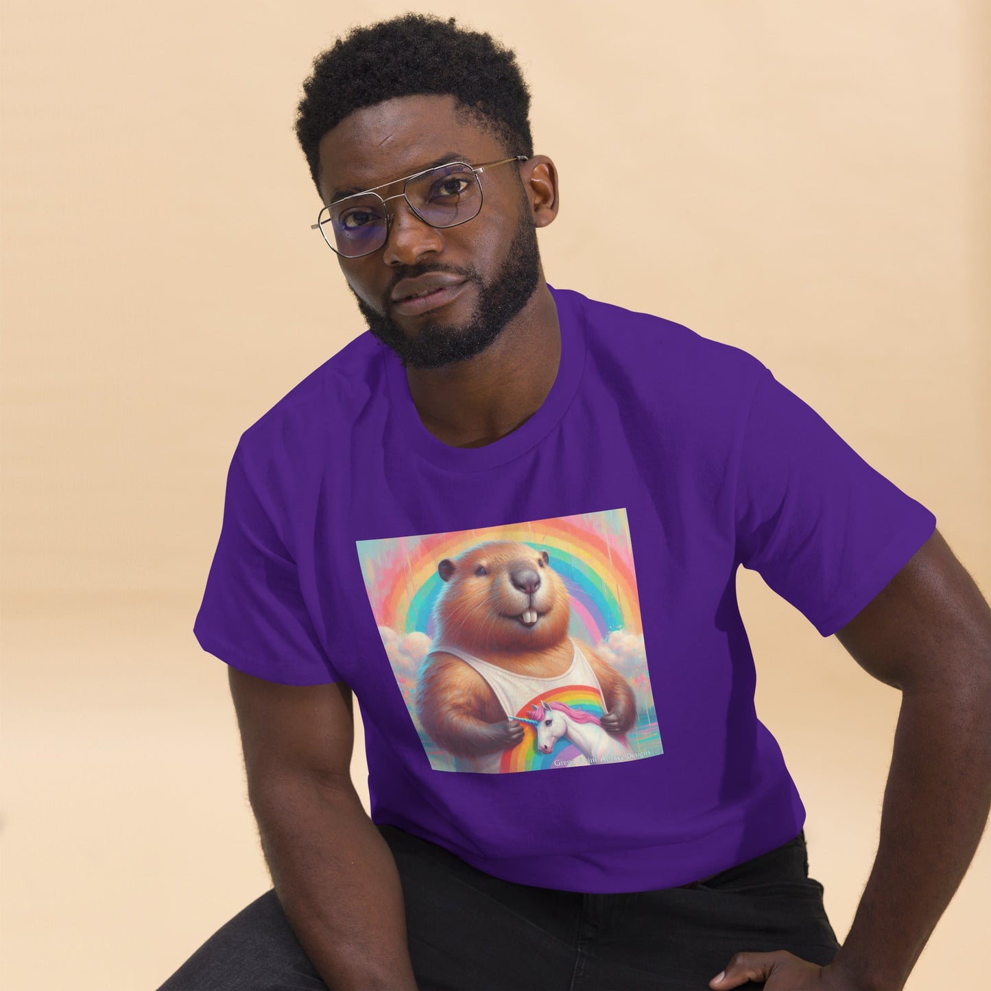 Proud Beaver1 Unisex classic tee by Gregg Acini Adoree Designs - Gregg Acini Adoree Designs - Tee Shirt