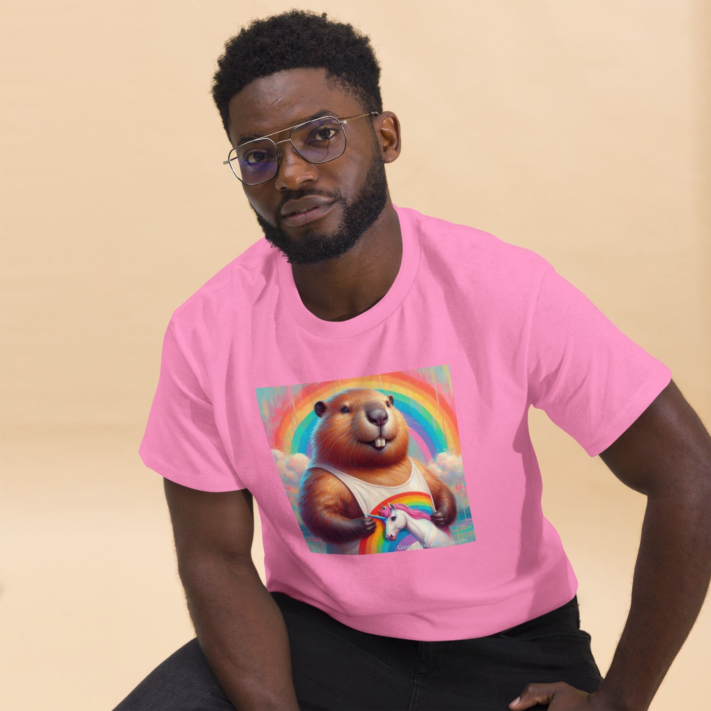 Proud Beaver1 Unisex classic tee by Gregg Acini Adoree Designs - Gregg Acini Adoree Designs - Tee Shirt