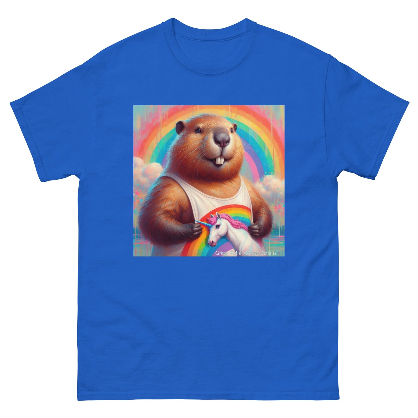 Proud Beaver1 Unisex classic tee by Gregg Acini Adoree Designs - Gregg Acini Adoree Designs - Tee Shirt