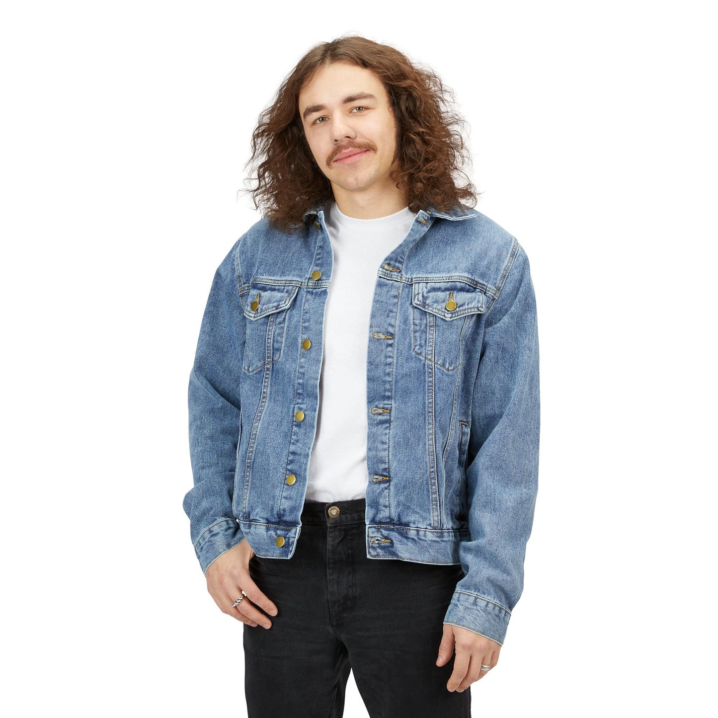 Proud Luz the Penguin Denim Jacket – Stylish and Fun - Gregg Acini Adoree Designs - Outerwear
